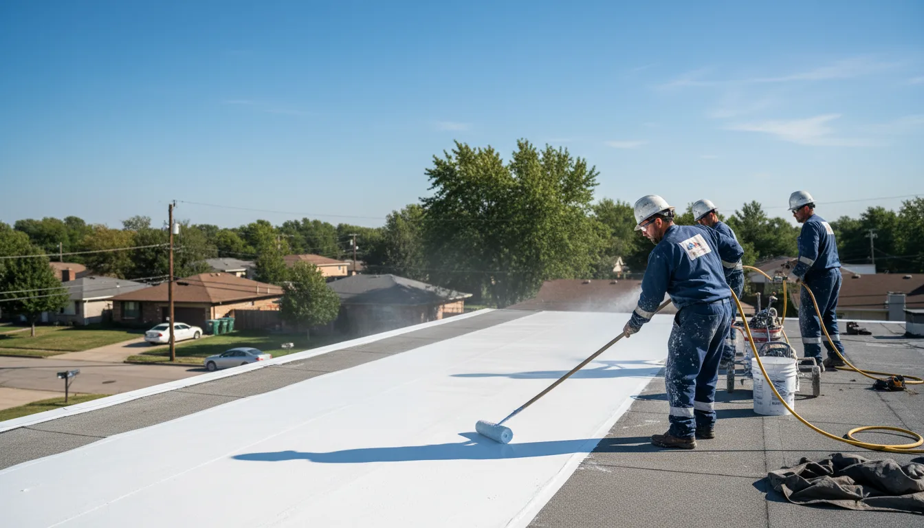 Commercial roof coating in Burns, KS near me